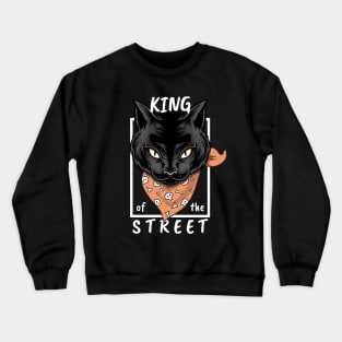 Bad Black Cat. King Of The Street Crewneck Sweatshirt